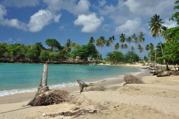 Um verdadeiro cartão postal: Playa Rincón, perto de La Galera, na península de Samaná, na costa norte da República Dominicana